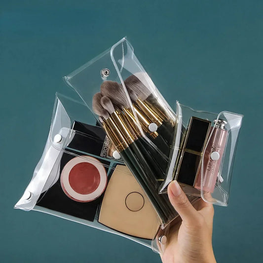 Clear Travel Makeup Bag Set
