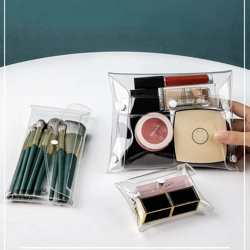 Clear Travel Makeup Bag Set