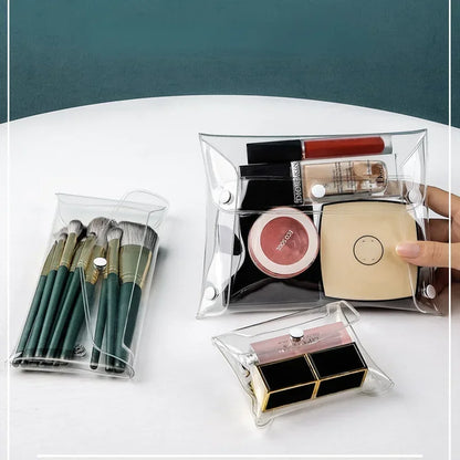 Clear Travel Makeup Bag Set